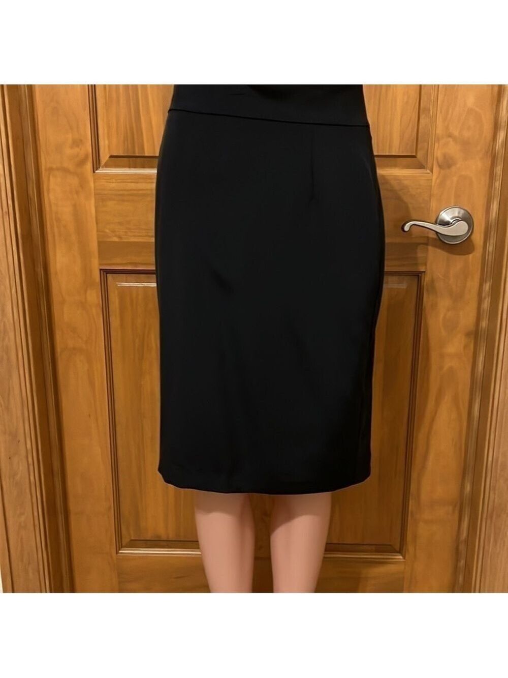 Authentic Escada Silk Black Skirt Side Ruffle Detail Size 38